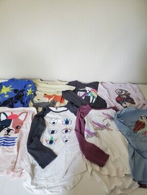 Tea Collection Girls Tee Shirt Long Sleeve Size 10 & Sz 12 Long Sleeve Bundle